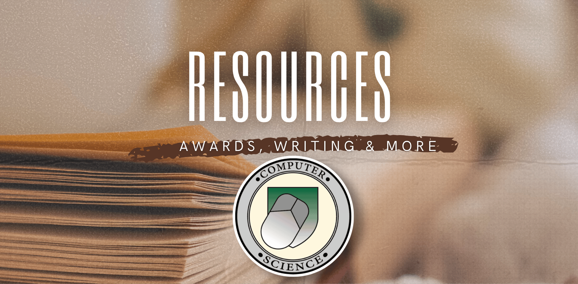 Banner cover art for the Resources page that says RESOURCES in bold text along with the CSGC logo.