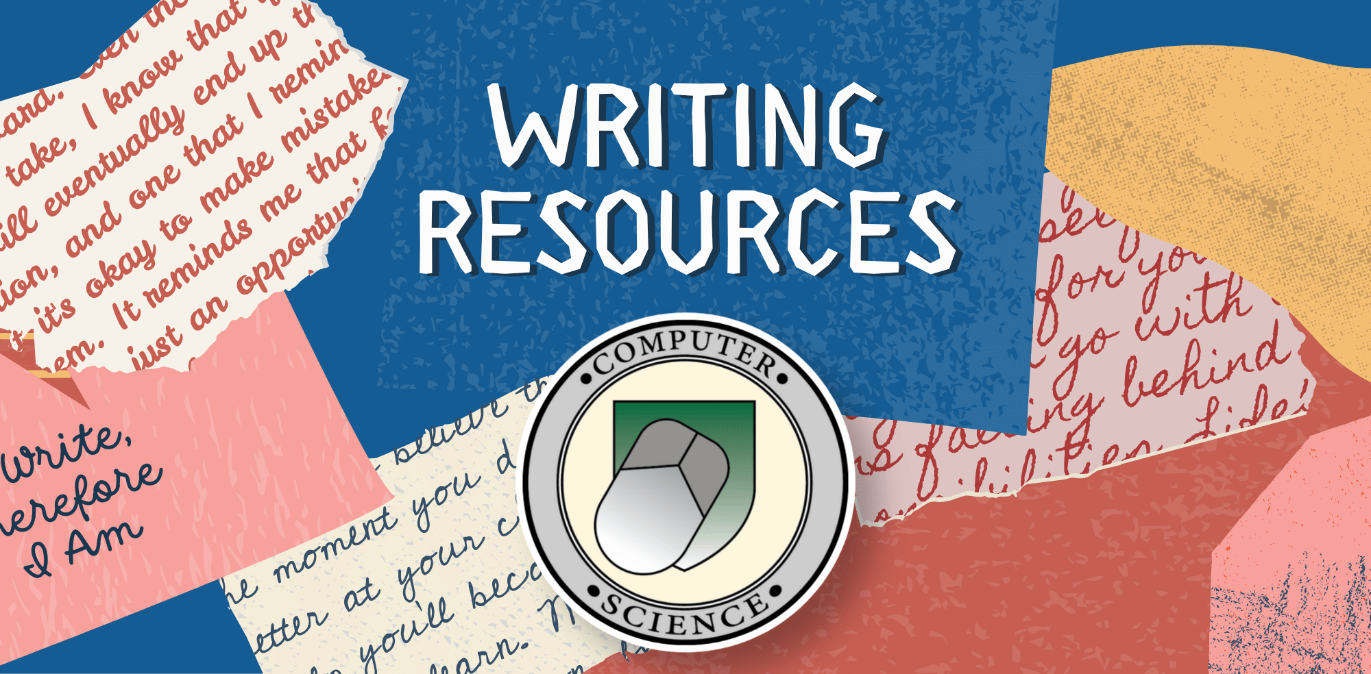 Writing Resources cover art that says the page name in bold and shows the CSGC logo